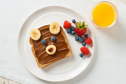 Тосты в виде мишки с Nutella®